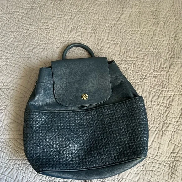 Tory Burch Navy Blue Backpack